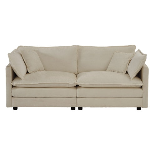 Modern Fabric Loveseat Couch