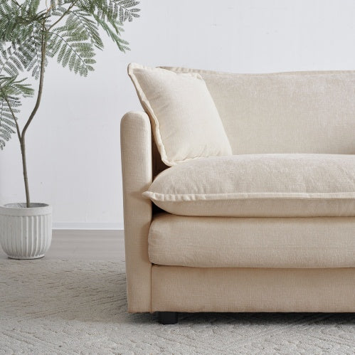 Modern Fabric Loveseat Couch