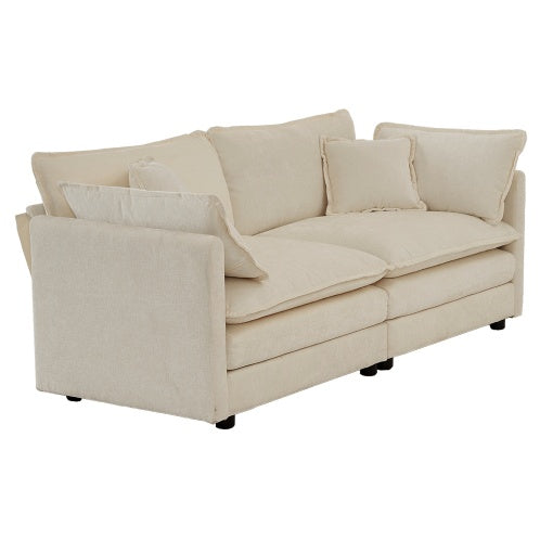 Modern Fabric Loveseat Couch